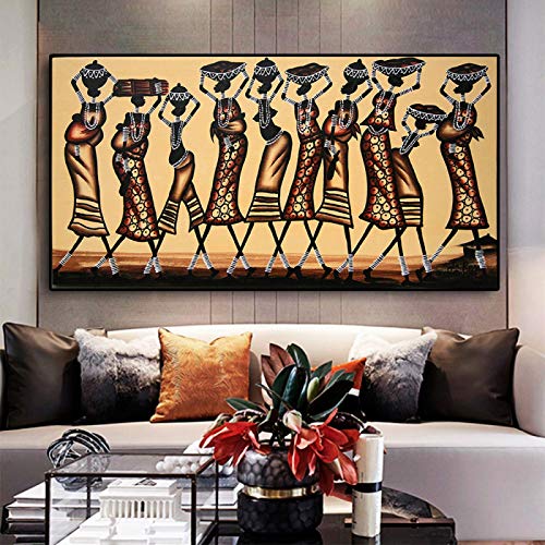 Affiche murale africaine abstraite en toile moderne 90x180 cm pour salon