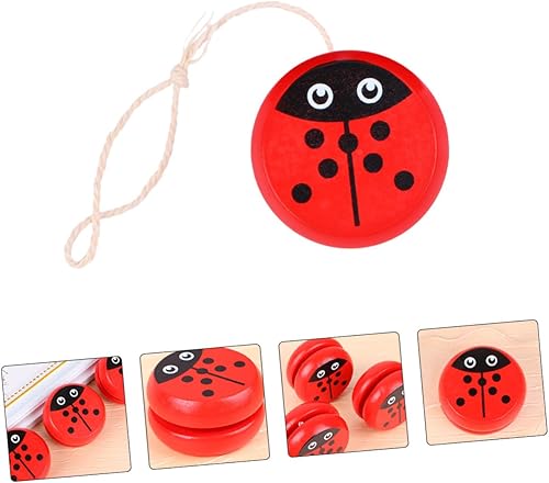 Miniatura 4 de 1 Set 5pcs Cartoon Yo-yo Soccer Boys Kids Wooden Toys Kids Responsive Ball Wood Responsive Ball Child Responsive Ball Red Mermaid Bearing Shaft