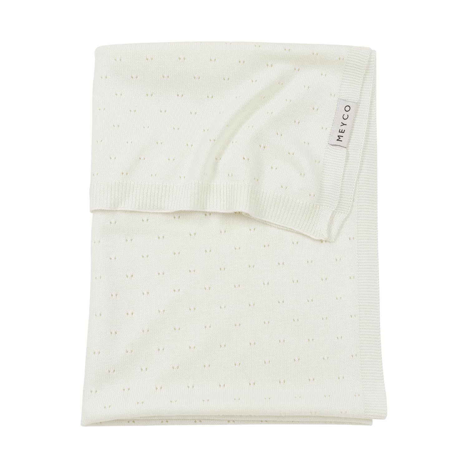 Meyco Manta para bebé grande Ajour Offwhite – 100 x 150 cm – paquete individual