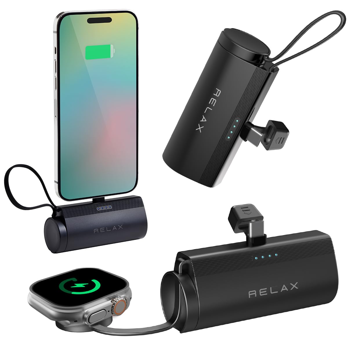 Amazon | RELAX iCrew モバイルバッテリー 5000mAh iPhone アップル