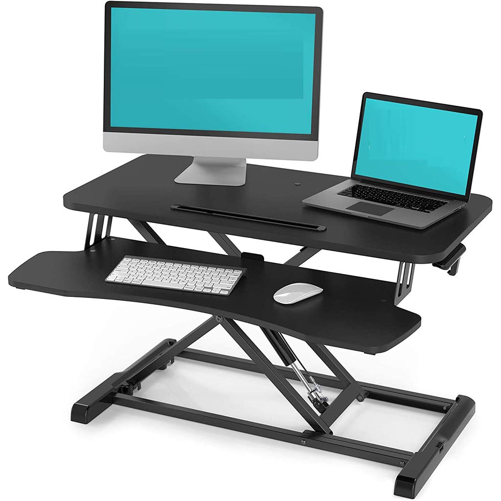 Buy Height Adjustable 32 Inch Standing Desk Converter Dual Monitor