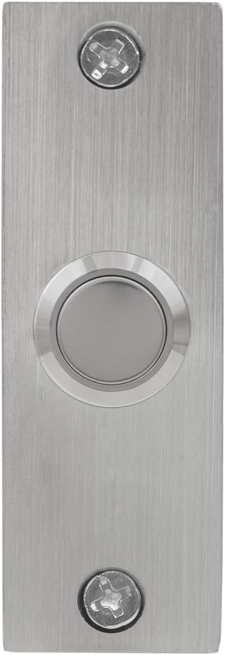 Waterwood Small Rectangle Stainless Steel Doorbell - Wired High Quality Modern Stainless Steel Push Button
