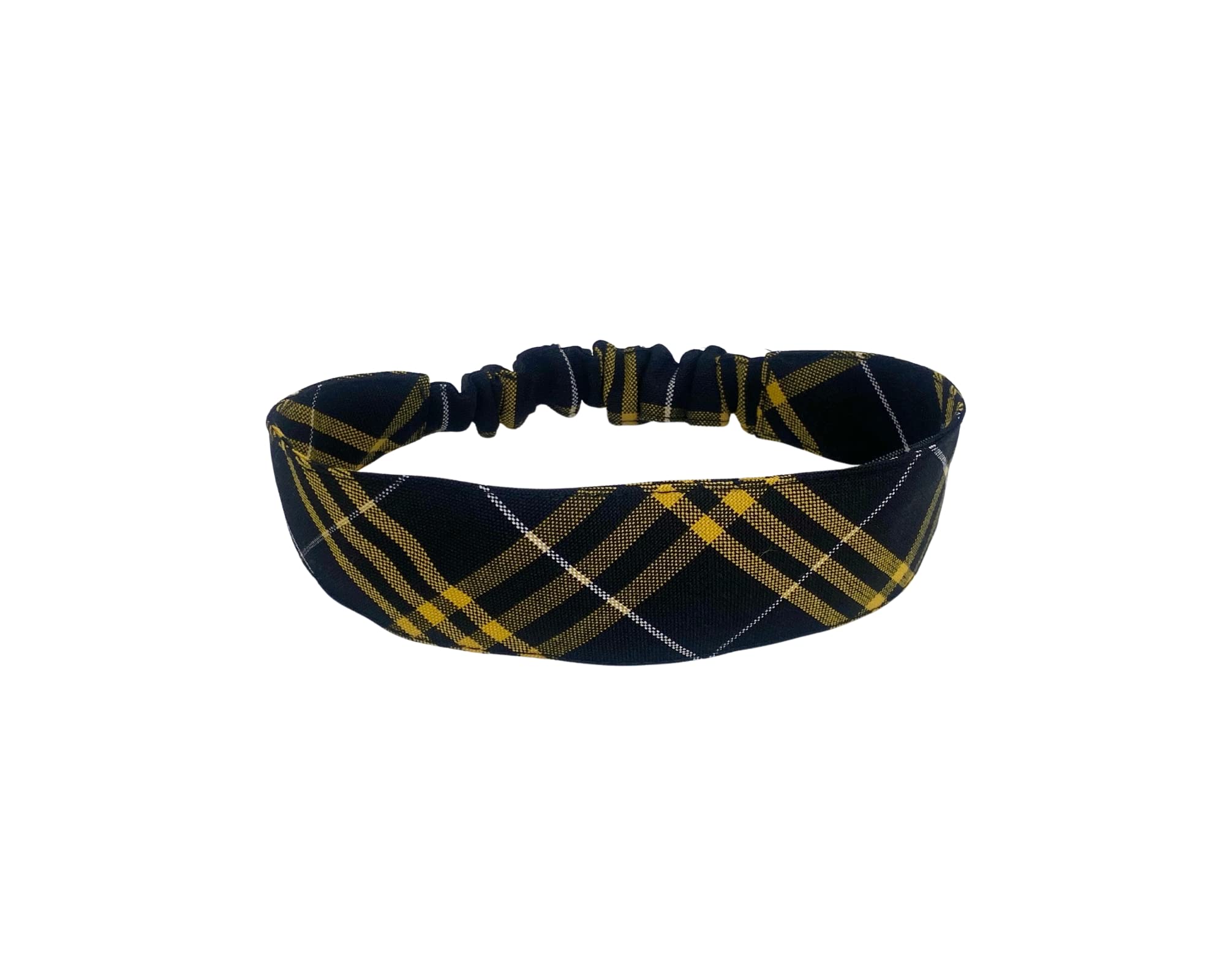Back to School Elastic Soft Headband in School Uniform Plaids (Plaid 2V)