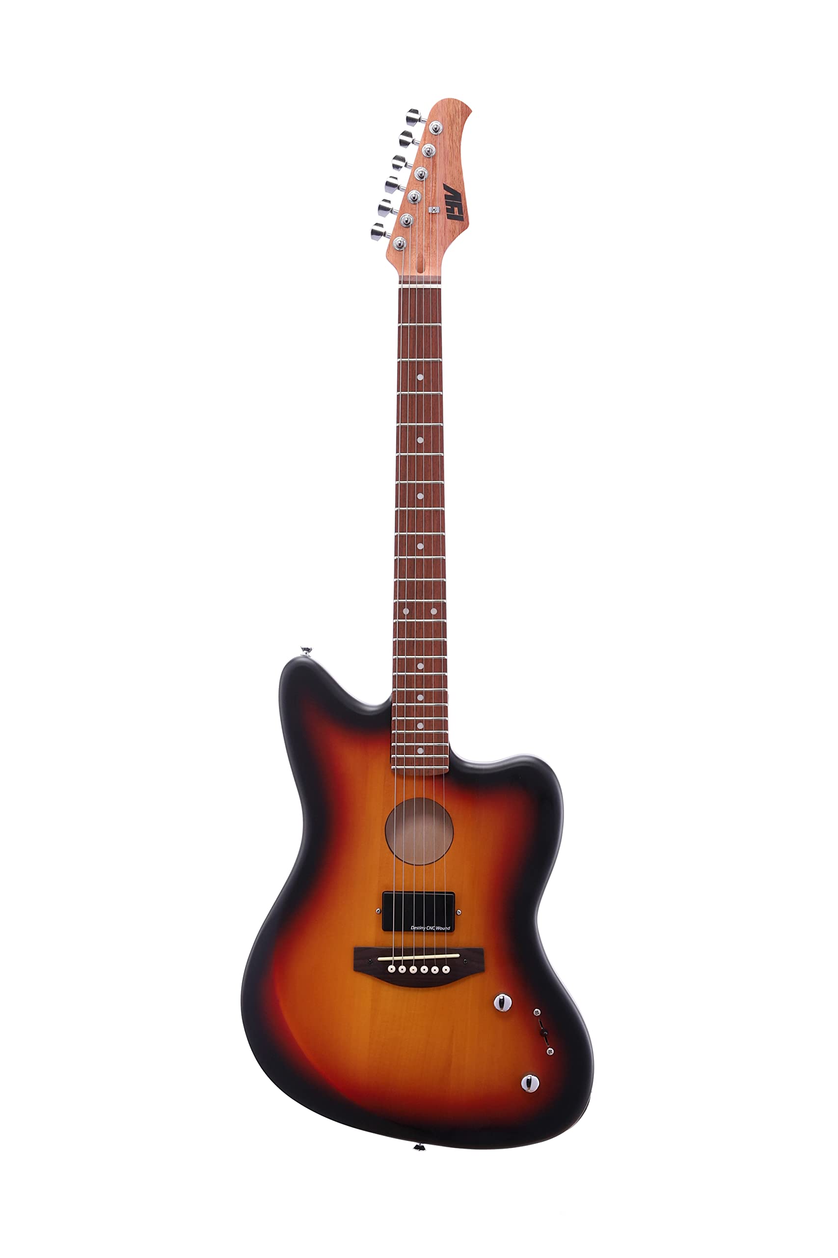 Amazon.com: IYV- IJGAP-200 Semi Hollow Electric Acoustic Guitar 3T