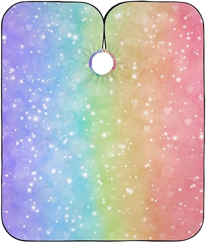 GAIGEO Capa de barbería con purpurina, rosa, morado, dorado, plateado, delantales ajustables para barba, por Barbershop, uso doméstico