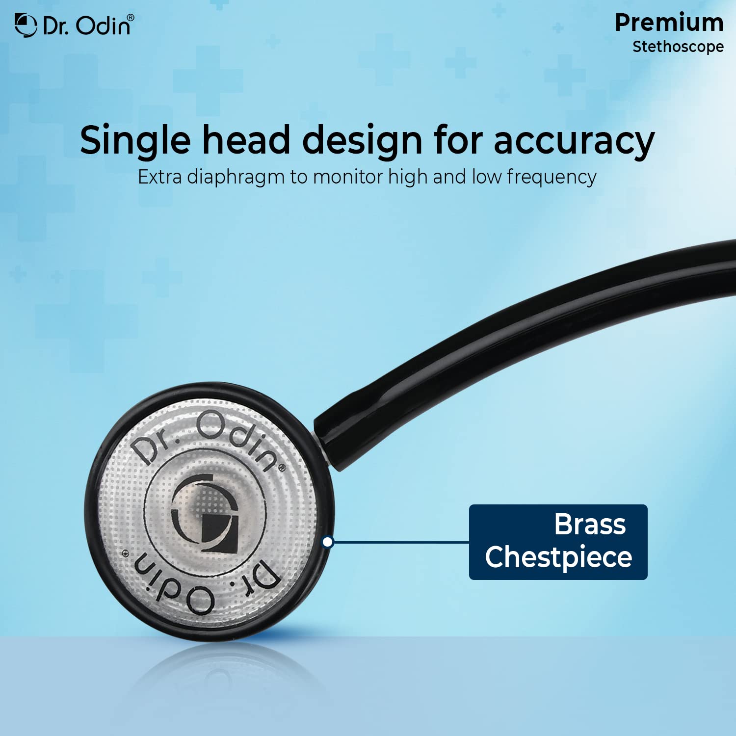 Dr. Odin Ost001 Premium Stethoscope Brass Chestpiece, Brass Frame, High Acceptive Sensitivity, Free Diaphragm and Ear Plug, Compact for Medical Professional and Premium Stathoscope with durable design Dr. Odin Ost001 Premium Stethoscope Brass Chestpiece, Brass Frame, High Acceptive Sensitivity, Free Diaphragm and Ear Plug, Compact for Medical Professional and Premium Stathoscope with durable design