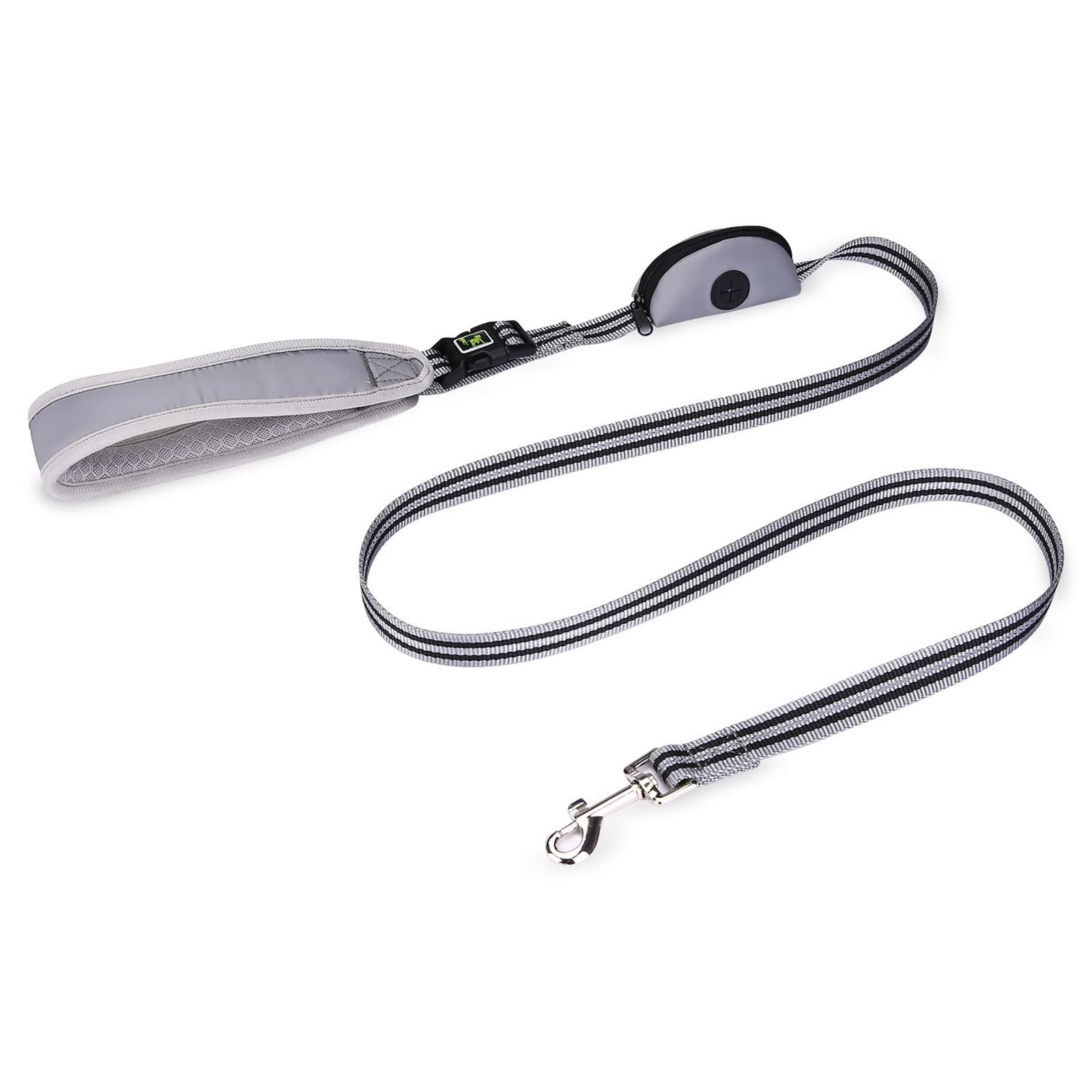 XIANGFAGS Hundeleine Hundeleine Reflektierende Laufleine for Haustiere mit Poop-Tasche Breakaway Long Lead Puppy Walking Rope Zubehör (Color : Gray)