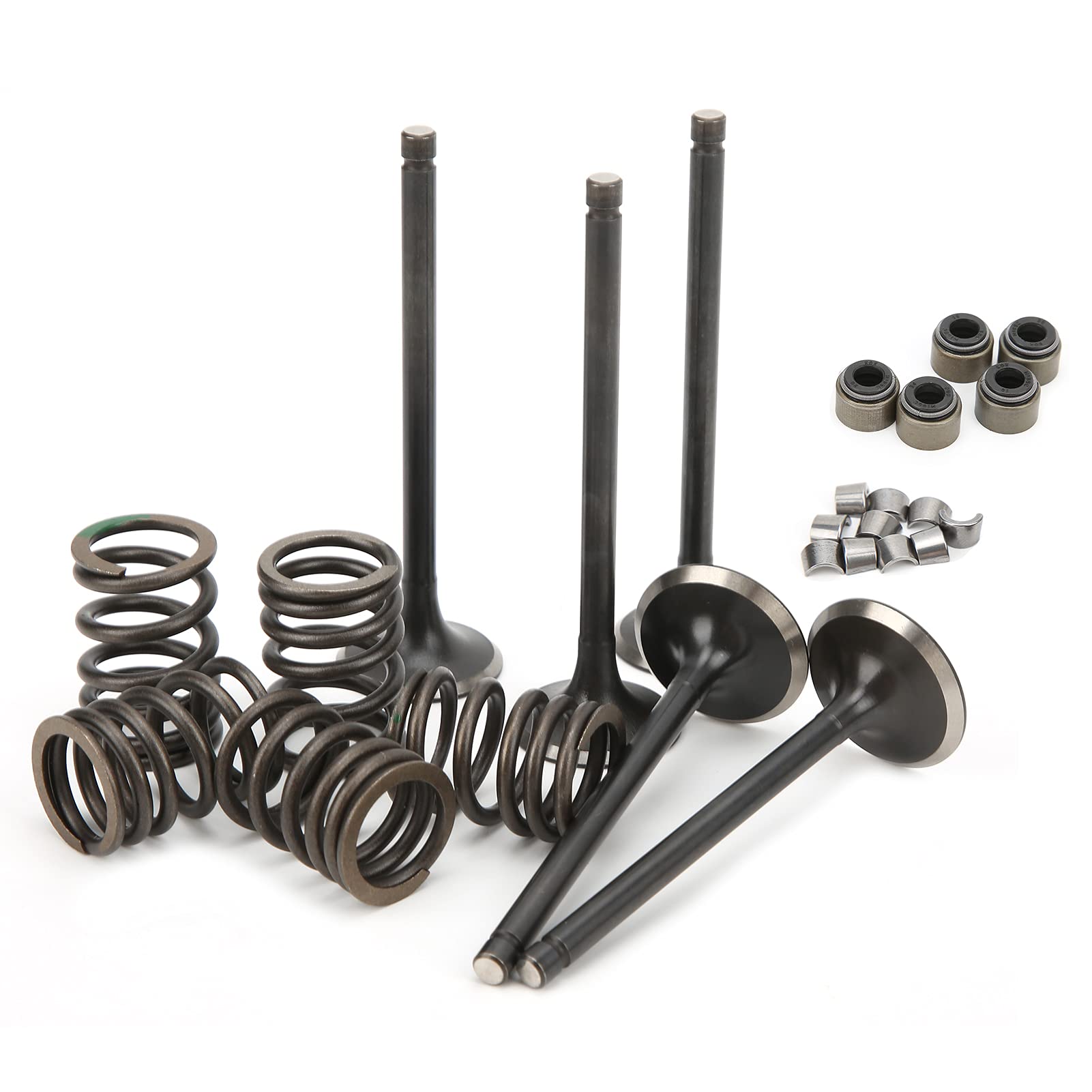 Kit Valvola di Scarico Aspirazione Cilindro in Acciaio Installazione Rapida per GRIZZLY 660 YFM660F 4WD 2002‑2008