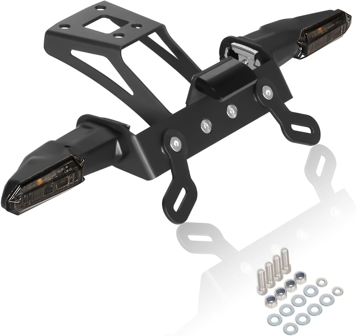 NINJA 400 Fender Eliminator Kit Ninja500 License Plate Bracket LED Turn Signal Compatible With Ninja 250/400 / 500 Z250 Z300 Z400 Z500 Tail Tidy Led Indicator Kits(Smoke)