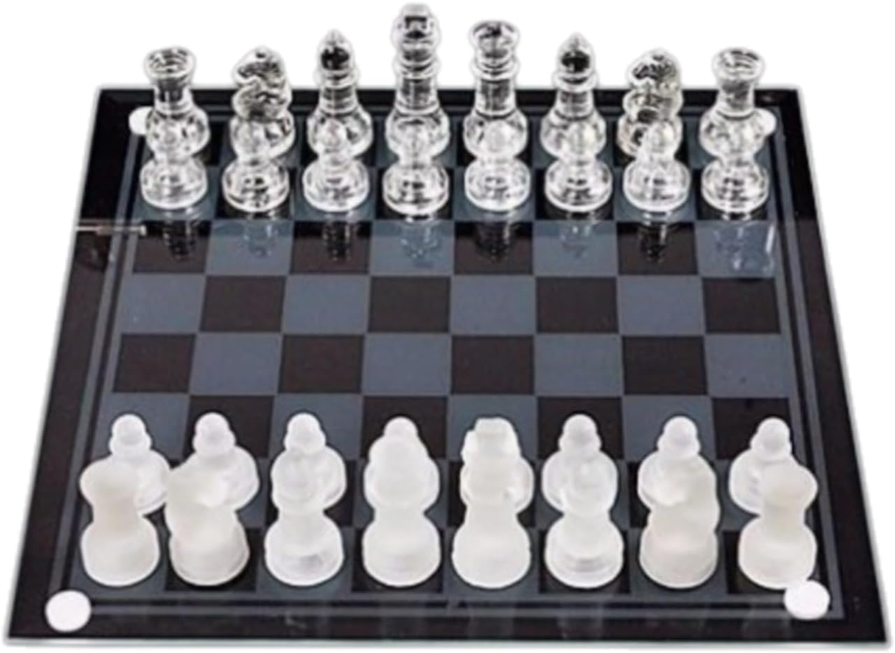 国際チェス クリスタル チェスセット オールガラス製 ファッション スムーズ 脳トレーニング収納便利 大人向け 教育 誕生日プレゼン