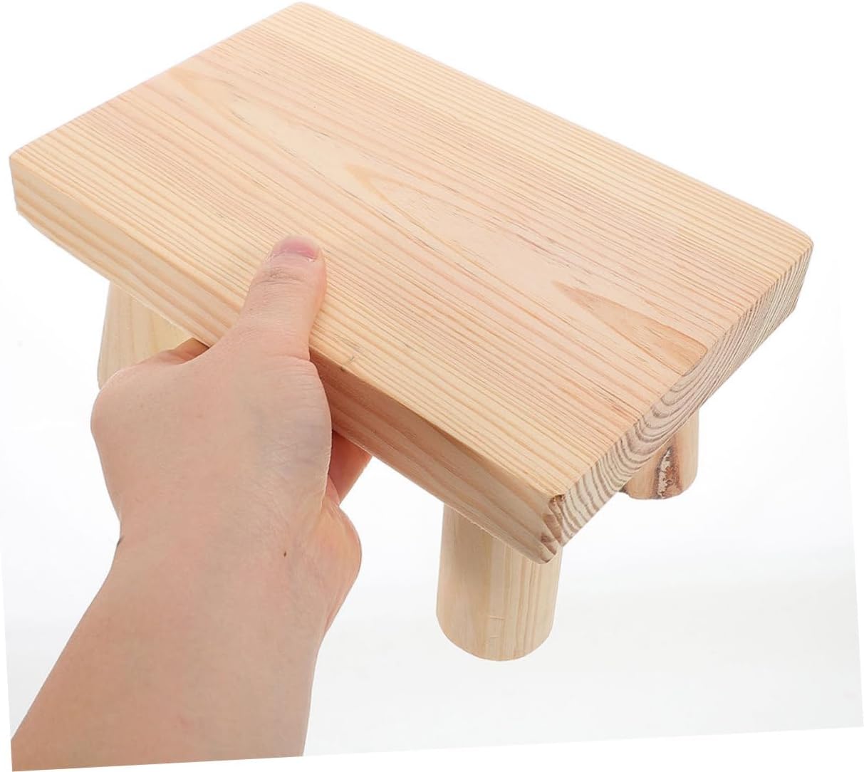 2pcs Wooden Step Stool for Small Step Stool with Rounded Corners 22x15x10cm Kitchen Helper Footstool for Bathroom and Potty Training