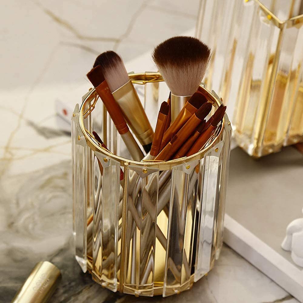 Caja De Almacenamiento De Cepillos Cosméticos, Caja De Almacenamiento De Lápices Cosméticos De Escritorio, Tocador, Regalos para Damas Y Niñas-Hexagon