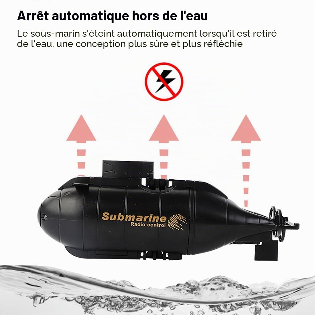 Mini sous-marin RC pour adultes, télécommande 6K, sous-marin, étanche, véhicule de plongée, pour piscines, baignoires, parcs aquatiques, cadeaux d'été