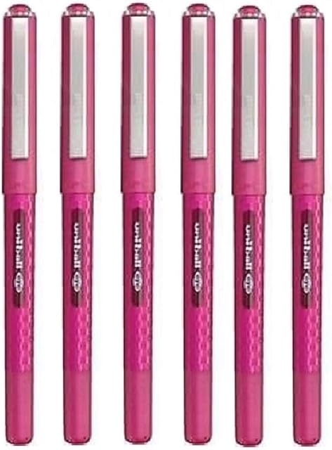 Uni Ball Eye Designer Red Wine Rollerball Pen Fine 0.7mm Nib Tip 0.5mm Line Width Designer Series Quick Drying Pigment Ink UB-157D (Pack Of 6)