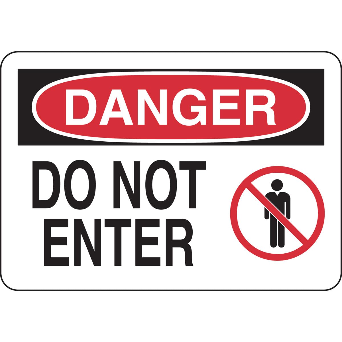 Danger Do Not Enter Rust-Free Aluminum Warning Sign - Weather Resistant, Waterproof, Easy to Mount for Factory, Lab, Construction Site, Indoor/Outdoor 8x12 inch​