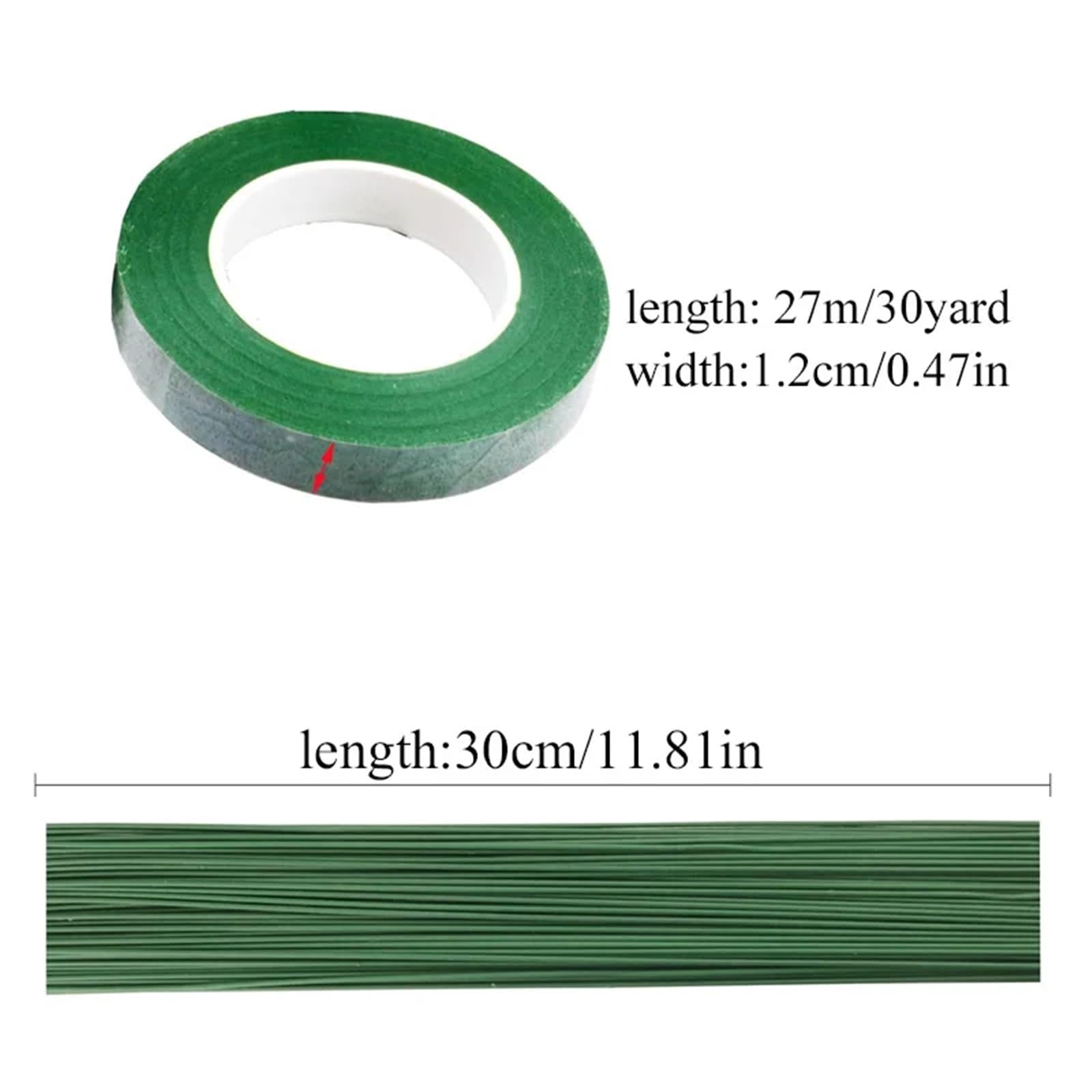 Blumendraht 2 mm grüne Blumenstiele for künstliche Blumenstangen for Selbermachen von Hochzeiten und Gestecken für Heimwerker(50pcs)