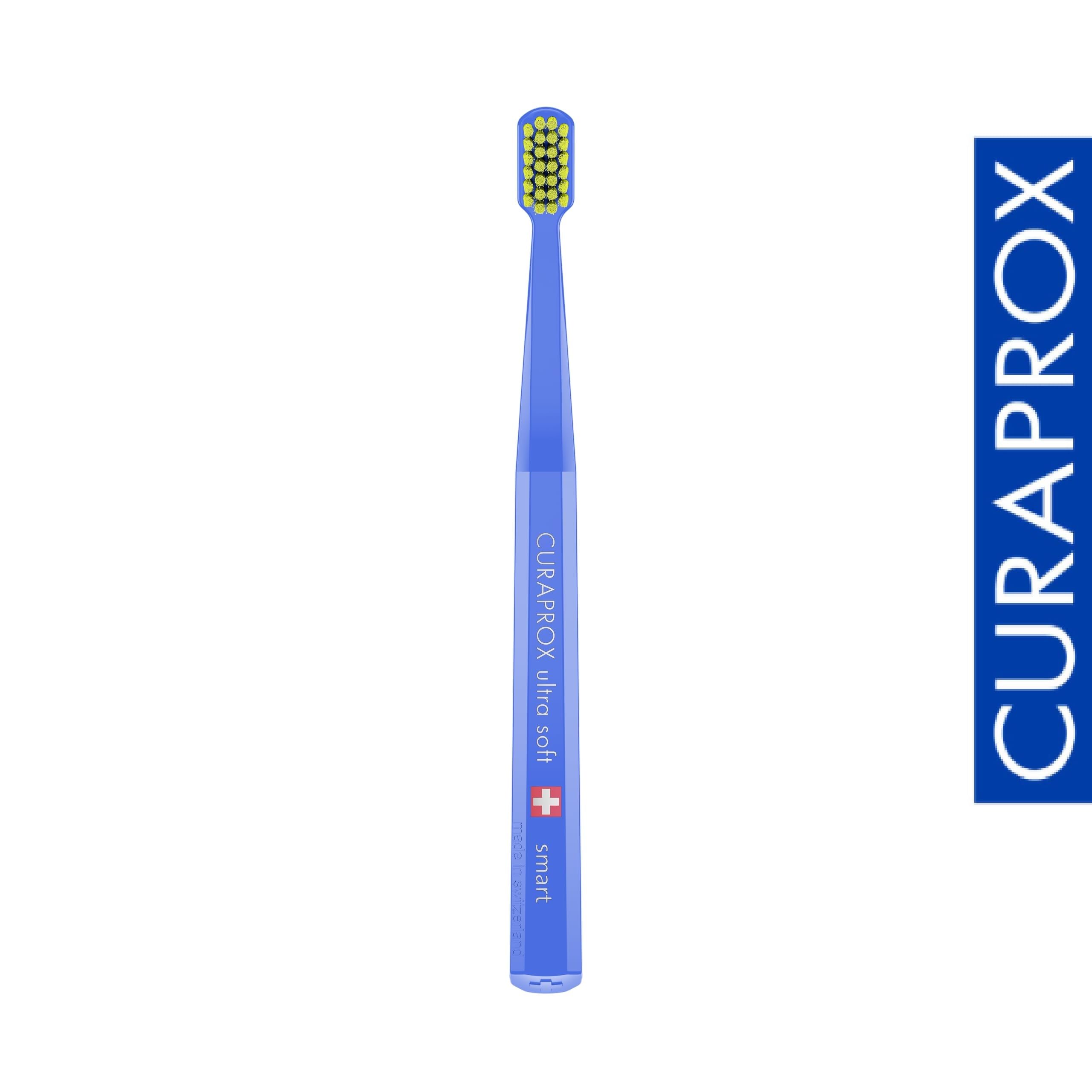 CURAPROX Inteligentna szczoteczka do zębów CS-dzieci i Dorośli/Ultra Miękkie | mała główka z 7600 filamentami Curen® / Losowy kolor/pojedyncze opakowanie/Made in Switzerland | Dla dzieci i dorosłych | ultramiękkie usuwanie płytki nazębnej | mała główka, w