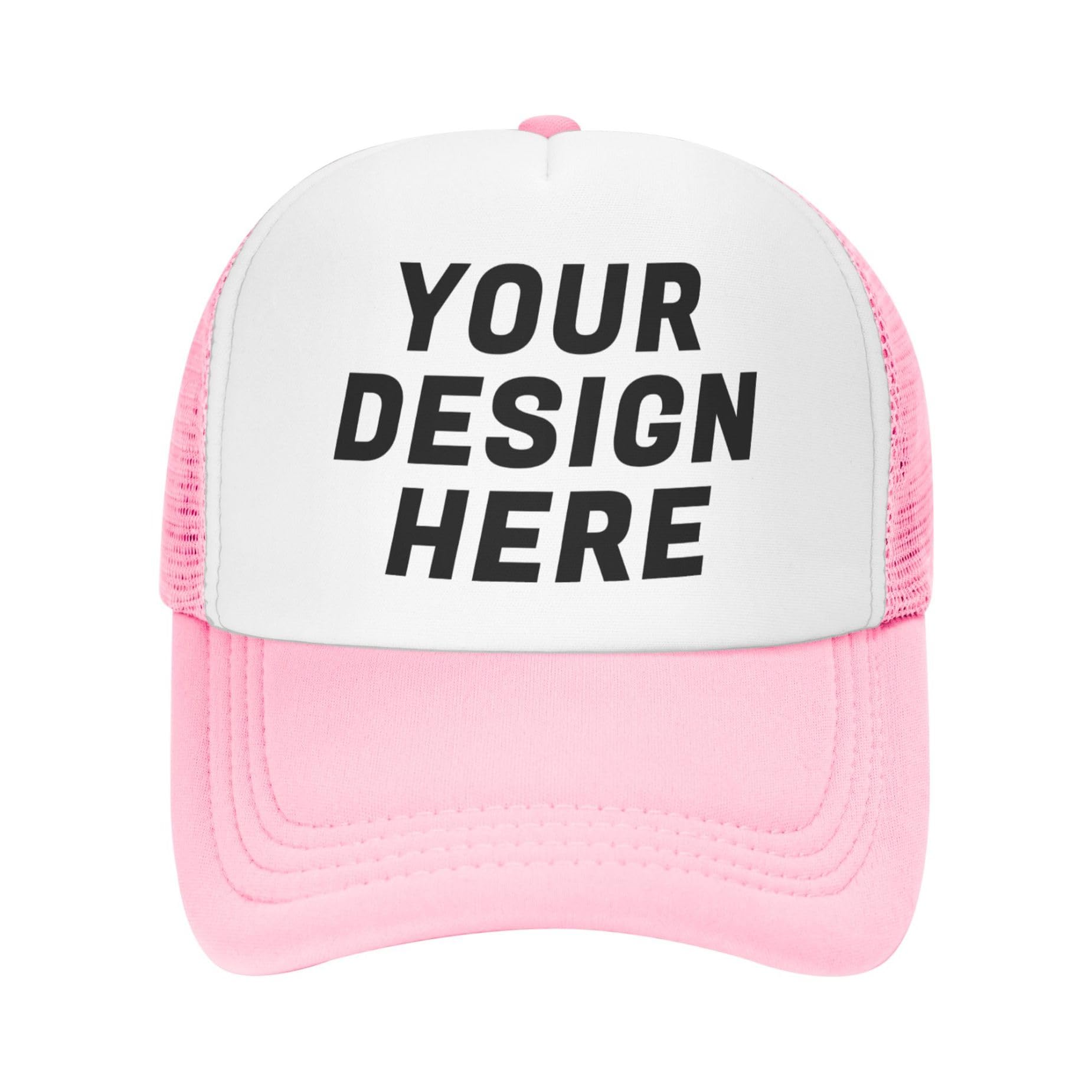 Tingwei Unisex Pink Personalised Baseball Caps Custom Hats For Men Women,Embroidered Women Want Me Fish Fear Me Adjustable Trucker Hat Cotton Dad Hats
