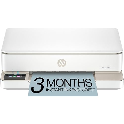 HP Envy 6155e Wireless All-in-One Color Inkjet Printer, Portobello, Print, scan, copy, Duplex printing Best-for-home, 3 month Instant Ink trial included, AI-enabled (714L5A)