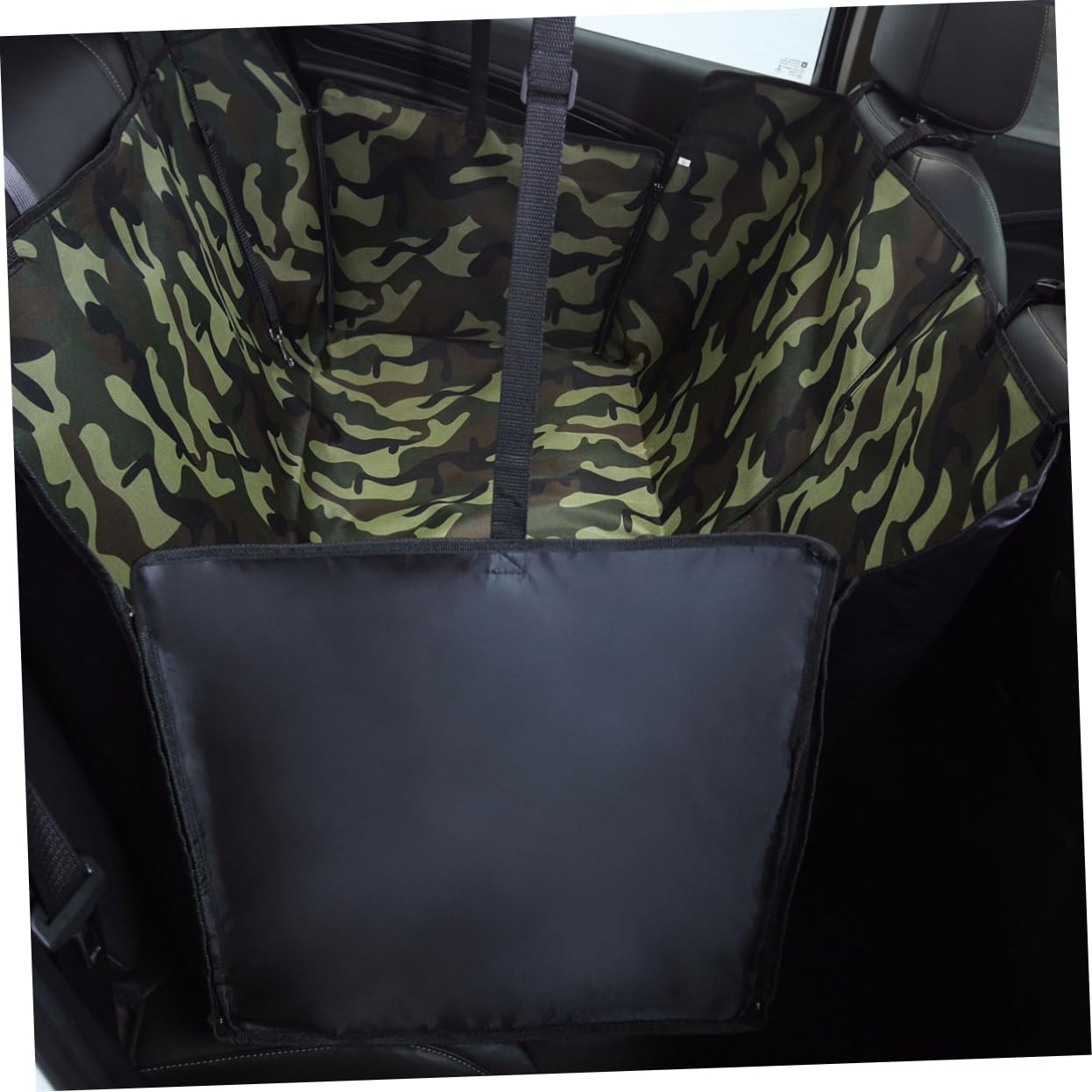 Funda De Coche Perros Hamaca Plegable Protector Asiento Trasero Fácil Limpiar Camuflaje