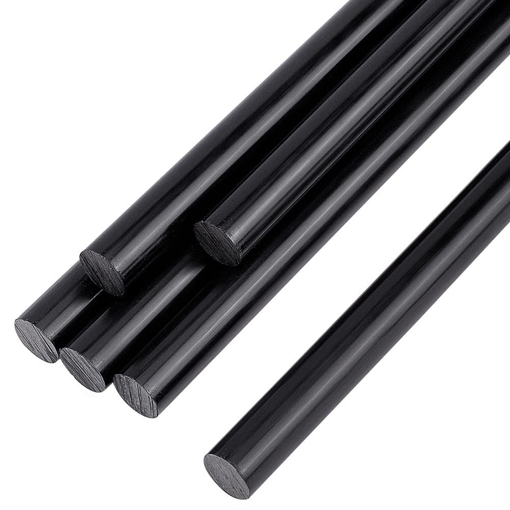 BENECREAT 6Pcs Black Acetal Copolymer Rod 0.39Inch Diameter, 11.8Inch - View #3