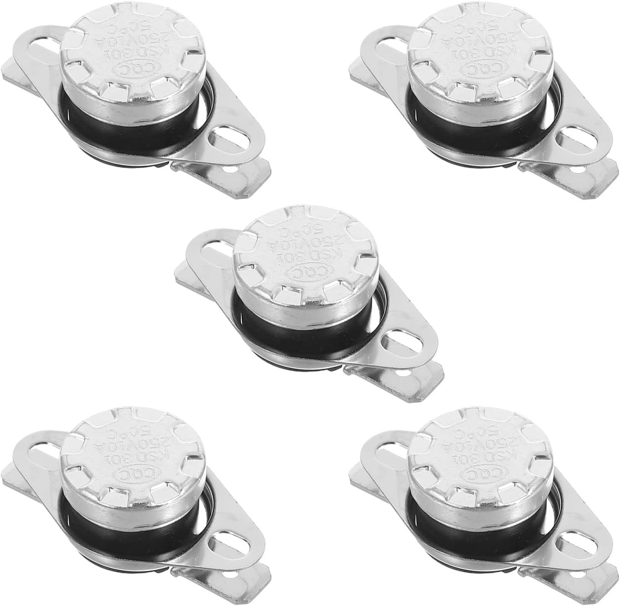 5pcs Ksd301 Temperature Control Switch 50°c 10a 250vac Magnetic Thermostat Switch for Water Heater Microwave Oven