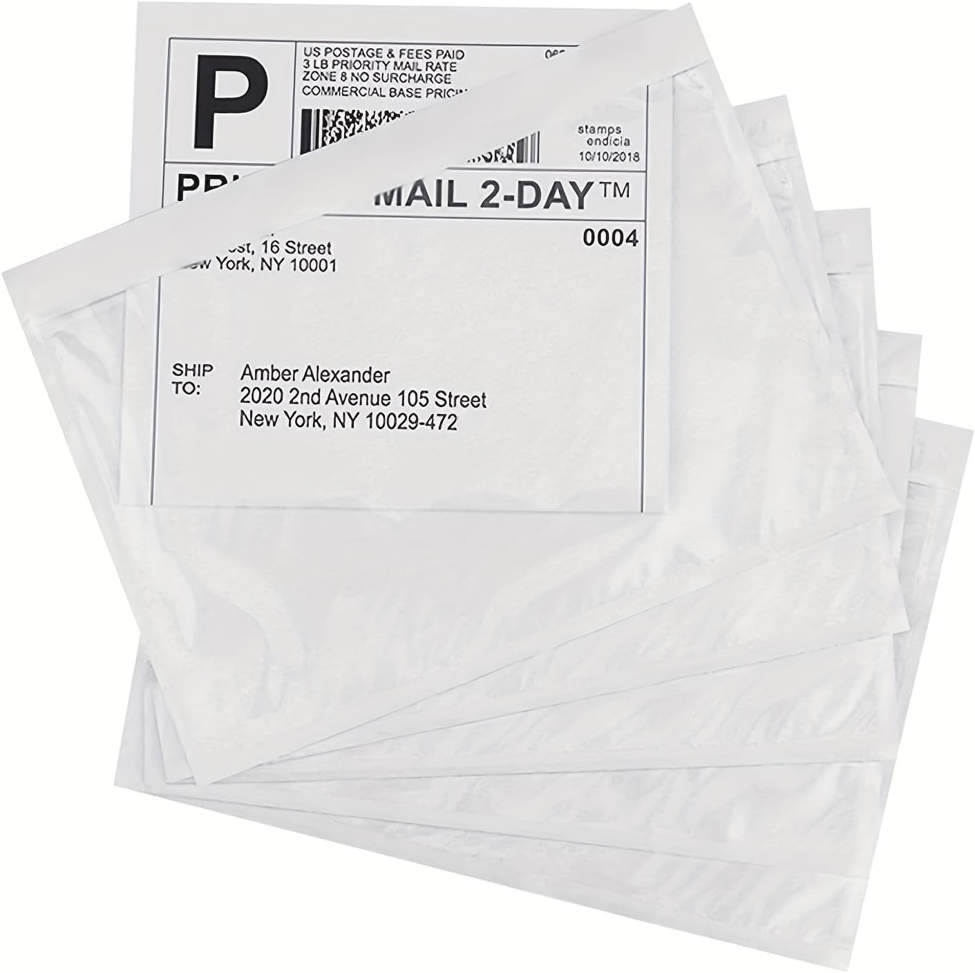 Shipping Labels Sleeves, Packing Slip Envelope Pouches 7.5" x 5.5" Packing List Mailing Envelopes with Clear Self-Adhesive (50 Pack) - Image 6