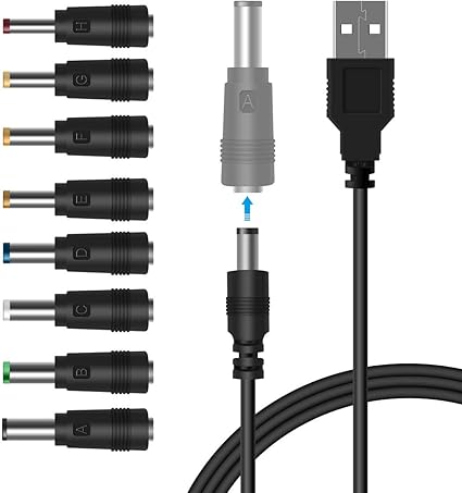 Amazon Lanmu Dc ジャック 変換 アダプタusb Dcケーブル Dc プラグ Usb変換 ブラック 変換プラグ付き8 In 1ユニバーサルusb Dcジャック充電ケーブル電源コード カメラ タブレット 携帯電話 パワーバンク おもちゃ用 Lanmu Usbケーブル 通販