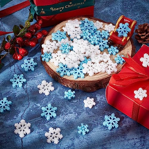 Breloques d'hiver flocons de neige résine pour scrapbooking et décors