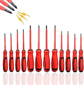 Jogo De Chaves Fenda E Estrela Isoladas Eletricista Kit com 12 pçs Profissional