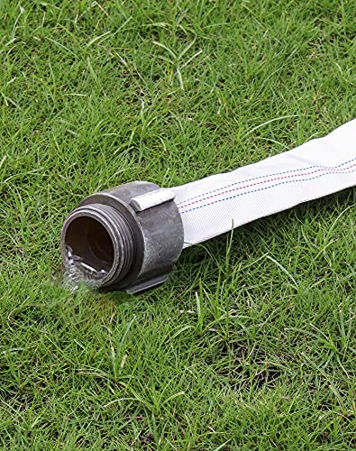 QWORK Backwash Hose, 2" ID x 30 FT Flexible Discharge Fire Hose, Lightweight Polyester Flat Water Pump for Outdoor Lawn Garden Park Car Cleaning Pool by QWORK - Image 10