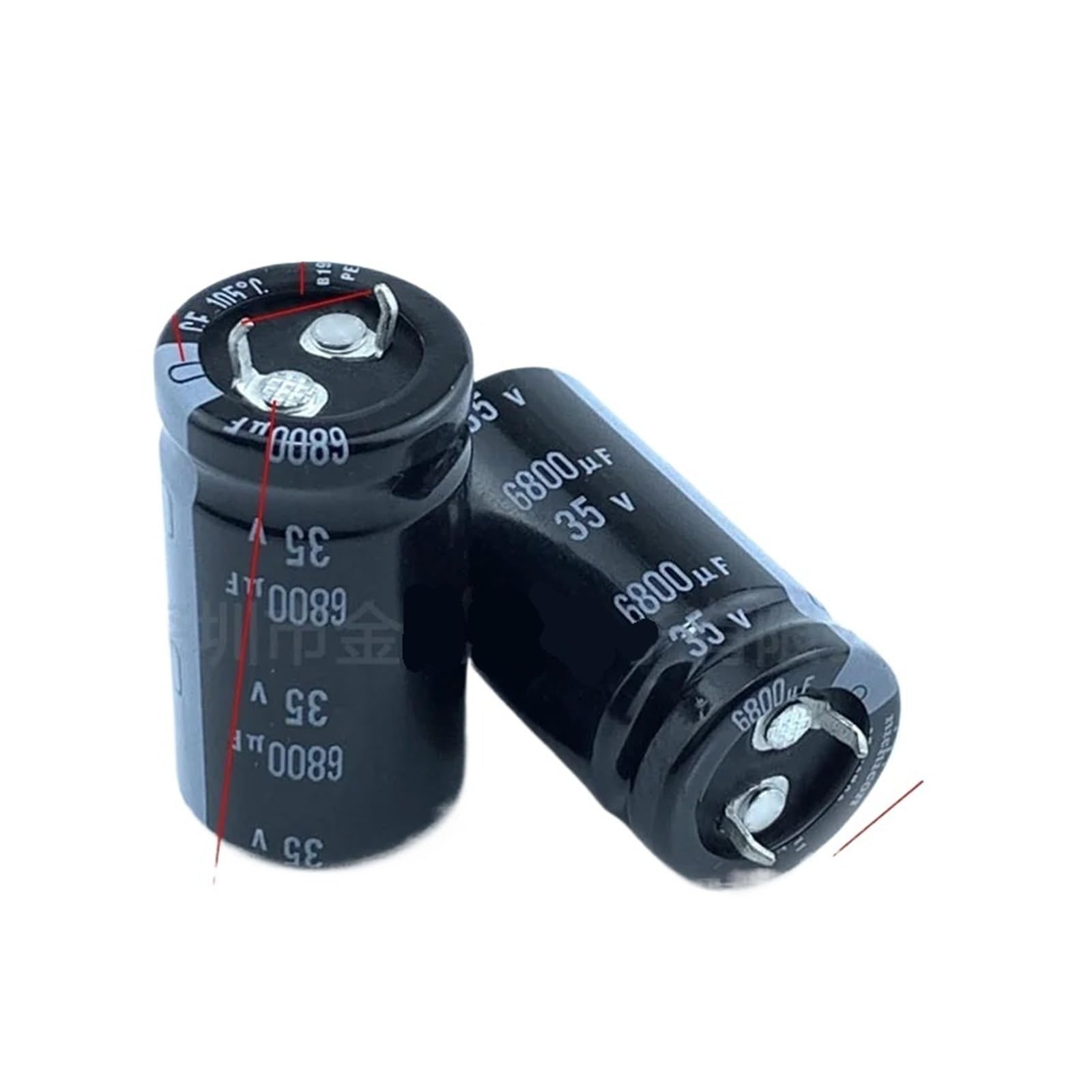 Condensateurs d'amplificateur 35V 6800uF 22x40mm pour alimentation audio intégrée Lot de 2