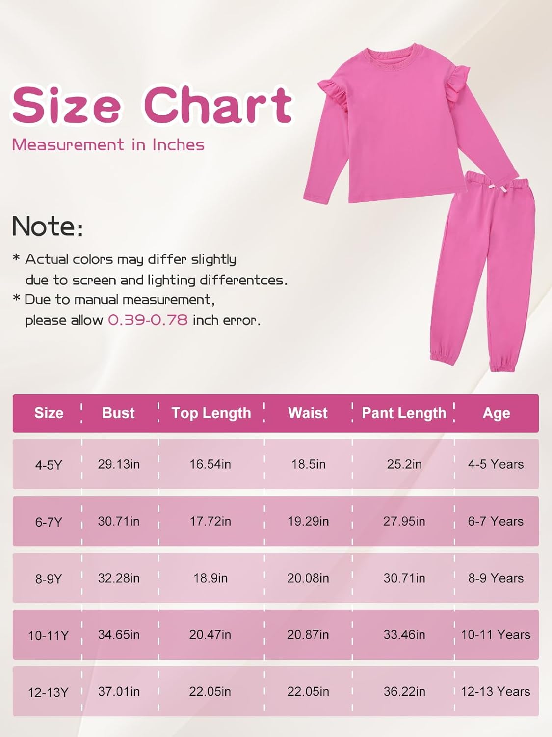 Girls 2 Piece Fall Outfits Sweatsuit Set Long Sleeve Pullover Top & Jogger Pants with Pockets Kids Tracksuit Clothing - Image 9