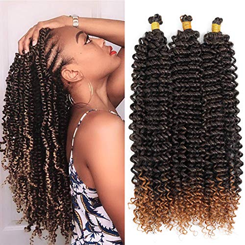 20inch Passion Twist Hair Water Wave Crochet Braids Synthetic Hair Extensions Pre-twisted Passion Braiding Hair(20inch 5pack)