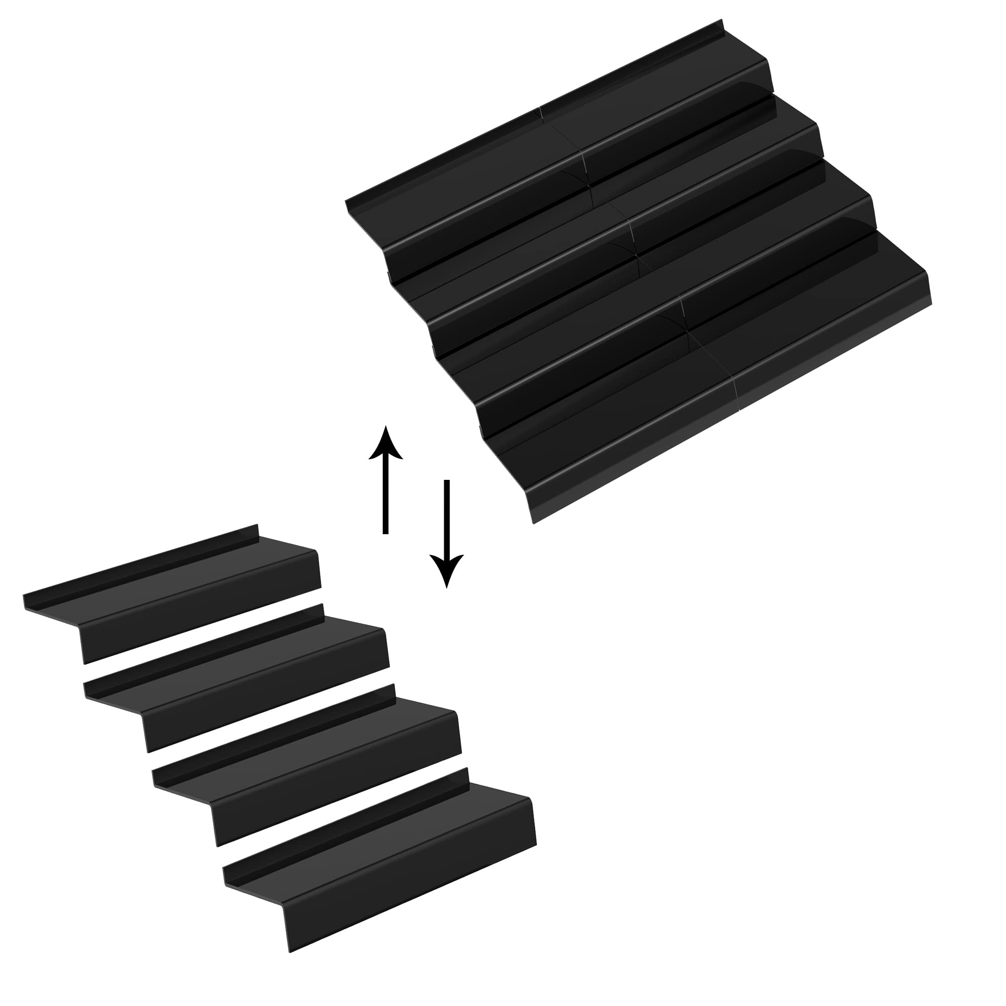 Sezanrpt Étagère de tiroir à épices réglable en acrylique, extensible de 20,3 cm à 40,6 cm, organisateur de tiroir en acrylique pour pots d'assaisonnement