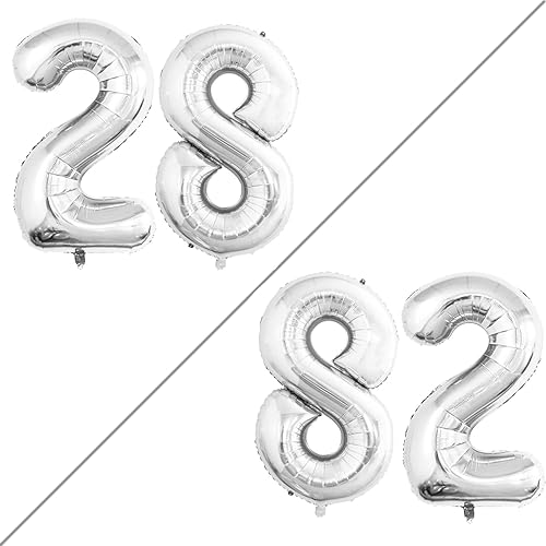 Miniatura 558 de GOER Globos con el número 40 para decoraciones de fiesta de cumpleaños número 40, globos de helio de aluminio jumbo de 42 pulgadas para 40