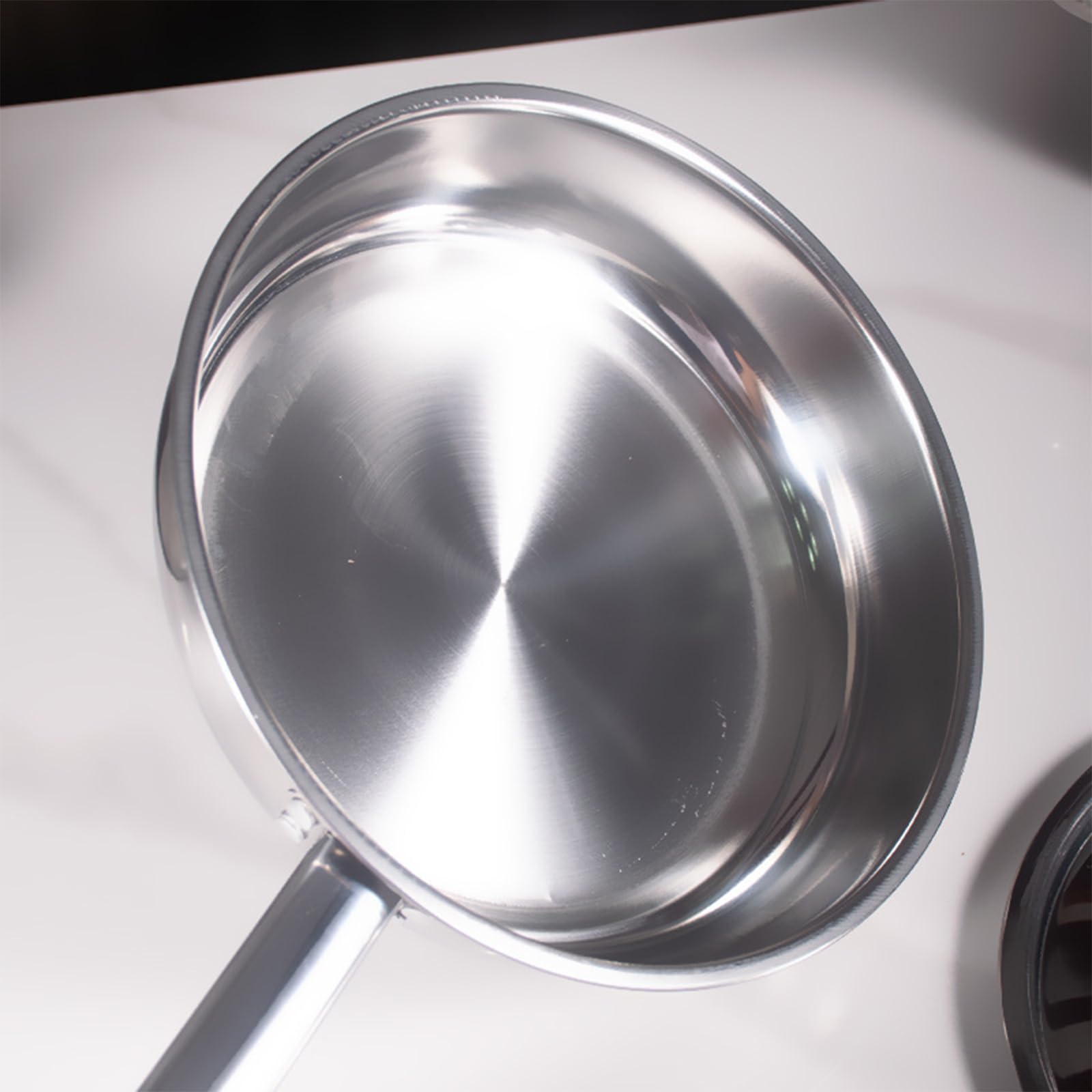 Set di Pentole da 15 Pezzi in Acciaio Inox Batteria di Pentole Non Rivestita Anti-Scaldatura Maniglie con Coperchio 3 Utili Utensili per Tutti I Piani Cottura Argento