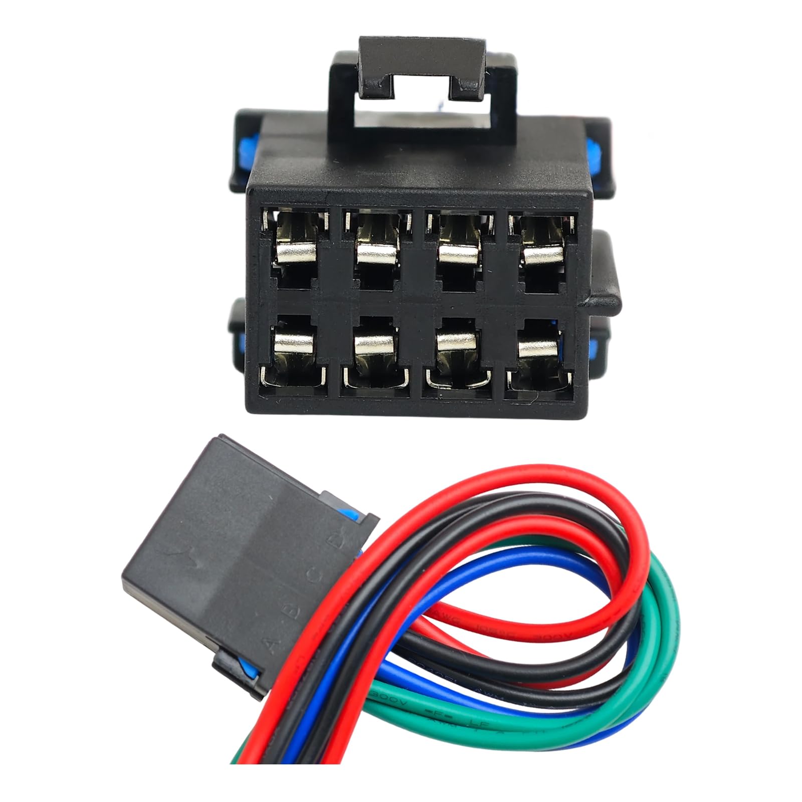 AC Heater Climate Fan Speed Control Replacement Plug Connector Wire Harness Pigtail 8pin, PT1346, Fits Chevy Tahoe 2D/ 4D SUV Truck, Silverado 2500, C1500, C2500, C3500, K3500, K2500, K1500, C3500HD