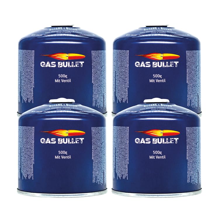 Gas Bullet ® Gaskartusche 500g passend für Gaskocher und Geräte mit...