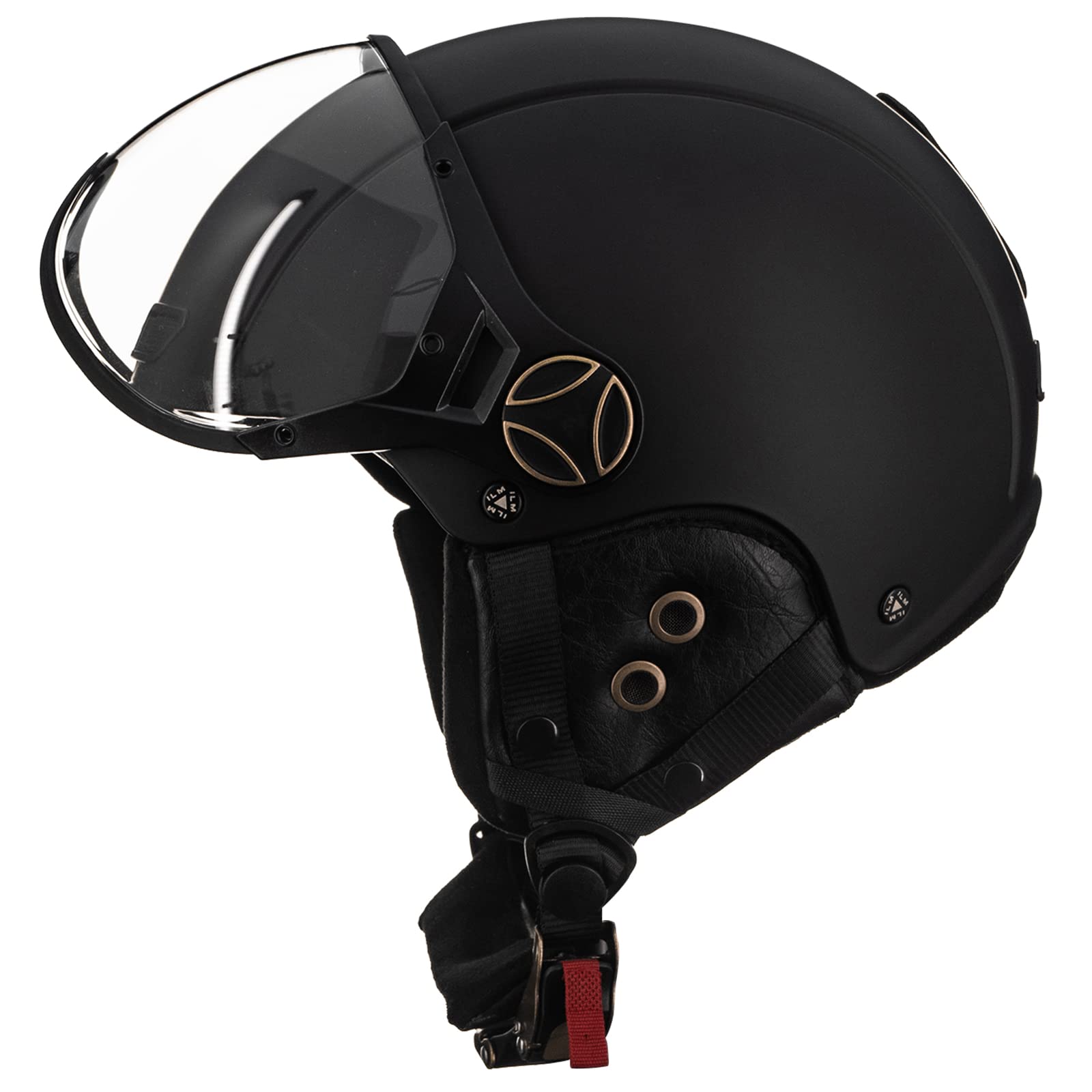 ILM Casque Velo VTT Homme Femme Adulte Ski Snowboard avec Visière Amovible Protège-Oreilles ASTM CPSC et CE Z102