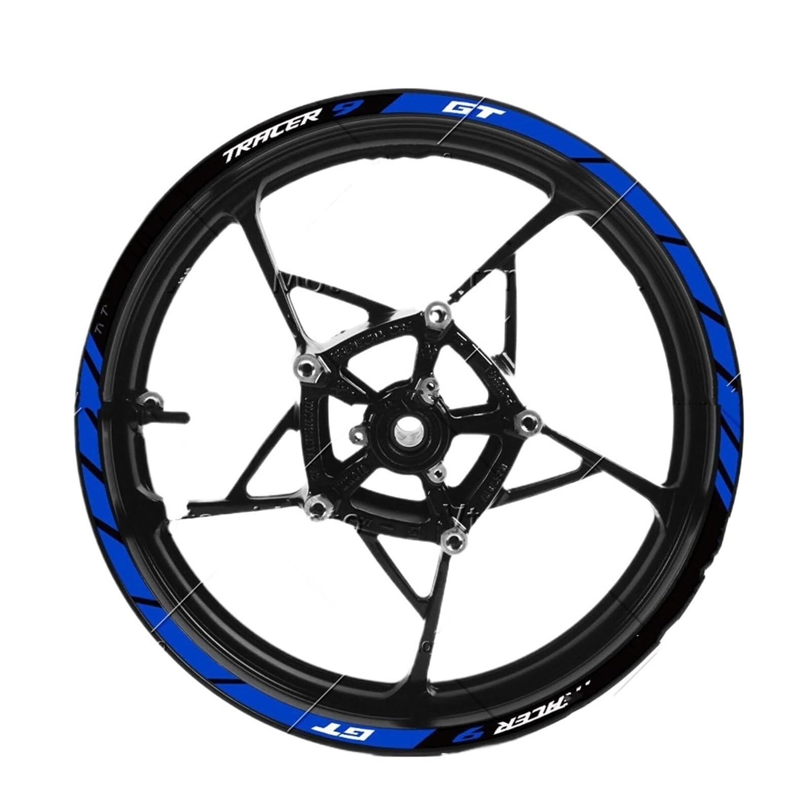 Autocollant pour roue de moto Tracer 9GT kit de stickers jantes bleus