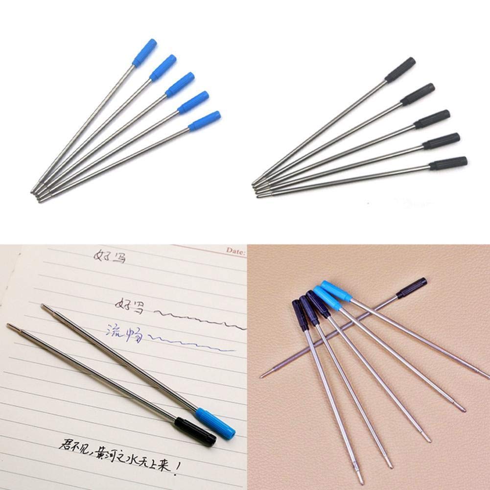 10 Ricariche Per Penna A Sfera Nere, Punta Media 1,0 Mm, Lunghezza 11,6 Cm, In Lega Di Zinco, Compatibili Con Penne D1