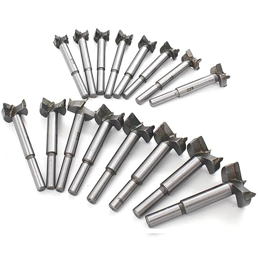 WSOOX 16 Pcs Forstner Drill Bits Set, Carbide Woodworking Hole Opener, Wood Boring Bit Great for