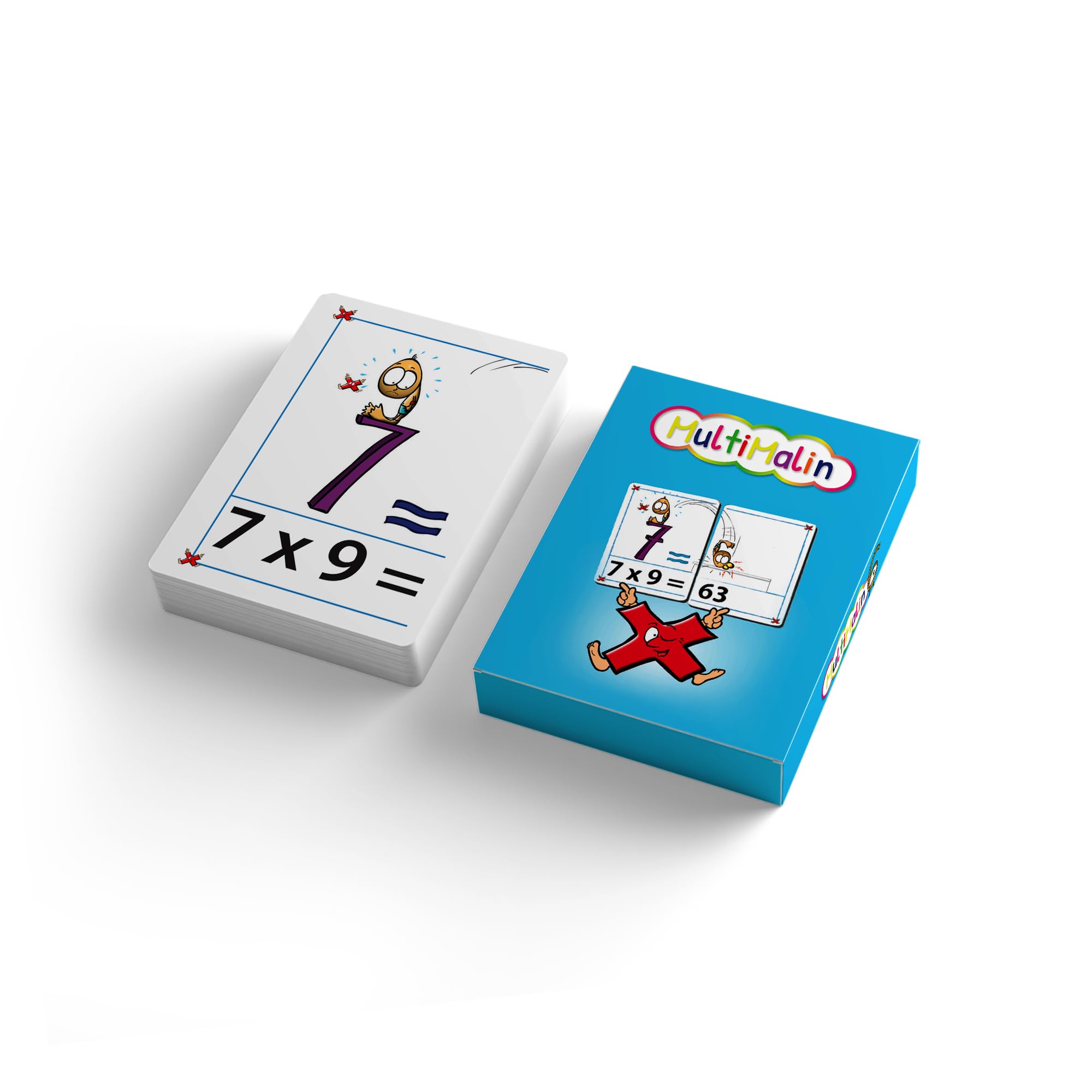 Multimalin Tablas de Multiplicar para Niños (Cuaderno + Dibujos Animados + Juego de Cartas) - Aprender las Tablas de Multiplicar con el método de asociación de imágenes mentales (Español)