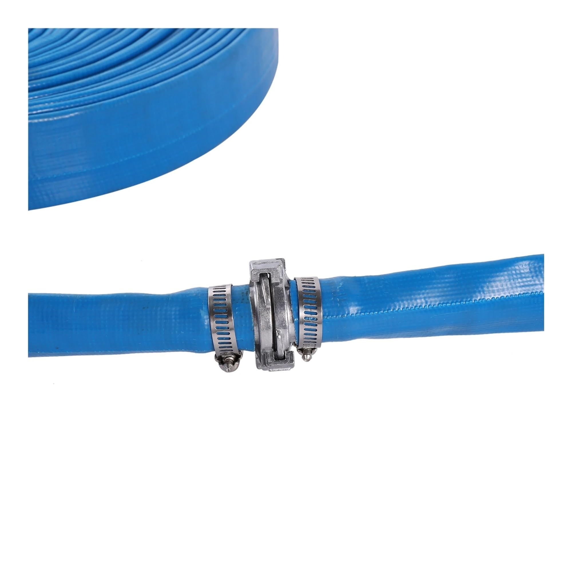 Manguera Flexible Azul 1/1.5/2 Pulgadas Resiste Al Frío | Resistente y manejable, para riego césped y suministro de agua(1.5 inches)