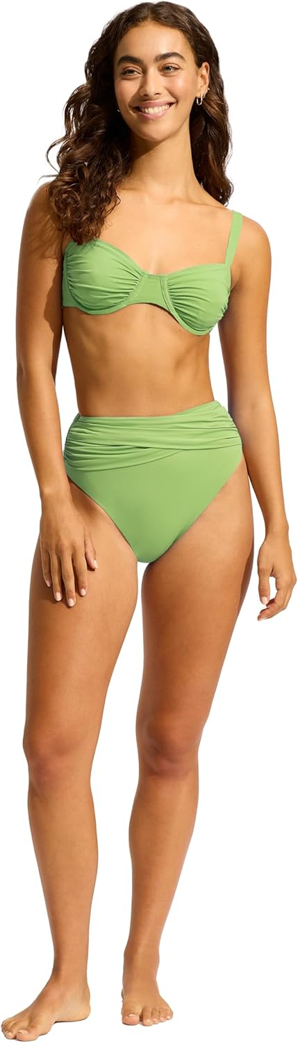 Seafolly Womens High Waist Wrap Front Bikini Bottom Swimsuit - Image 5