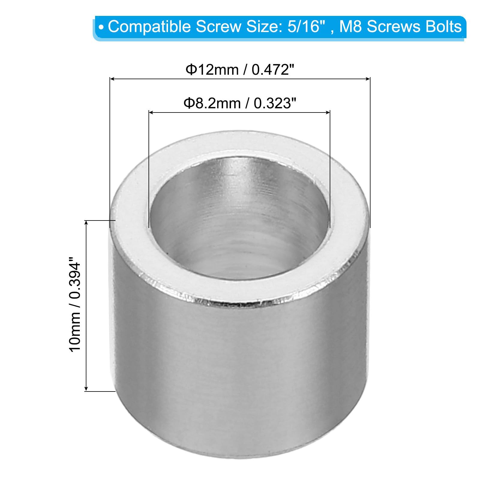 Unifizz M8 Aluminium Spacers - Image 2