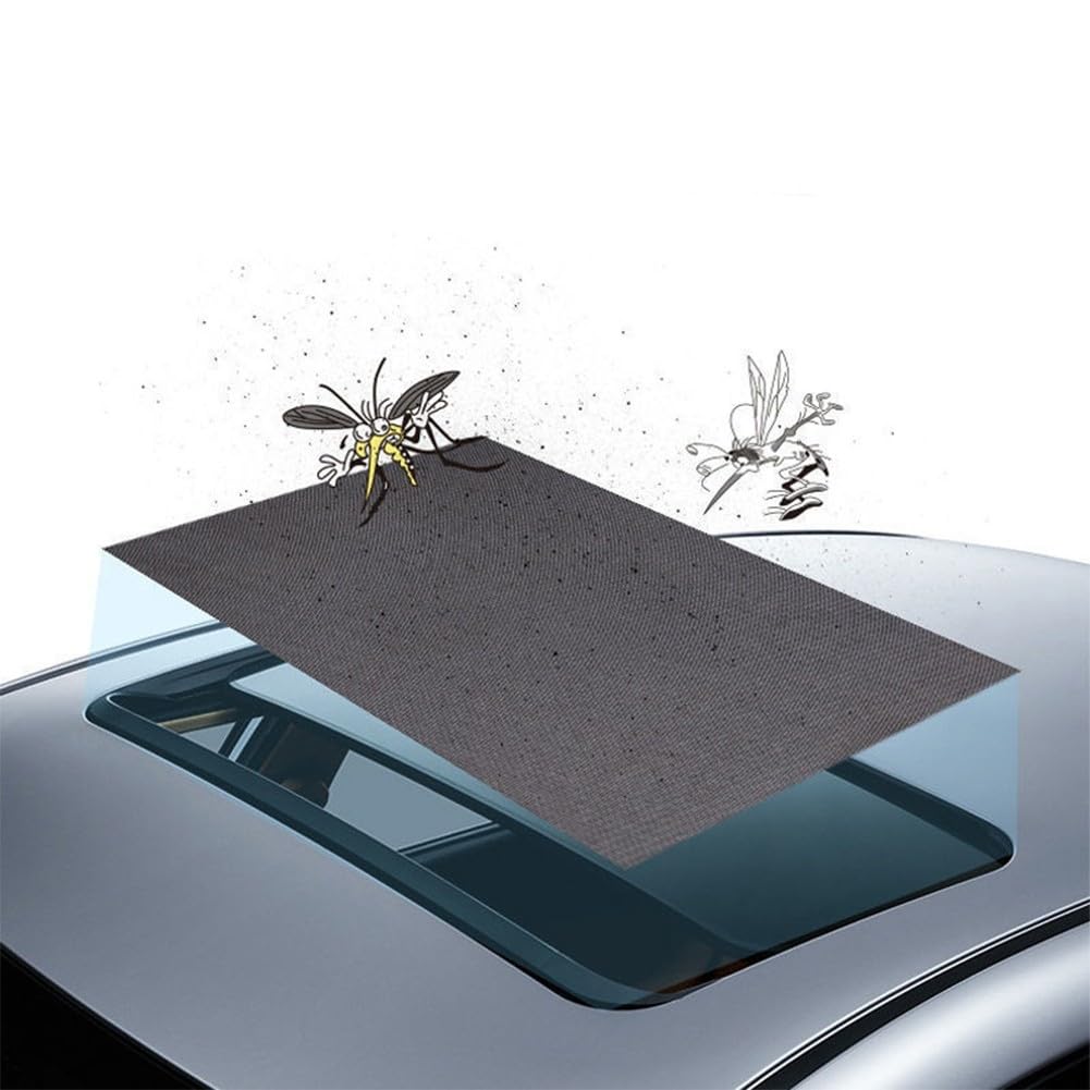 Copertura magnetica per tettuccio apribile dell'auto, in rete, facile installazione, fornisce protezione solare e ventilazione (100 x 65 cm)