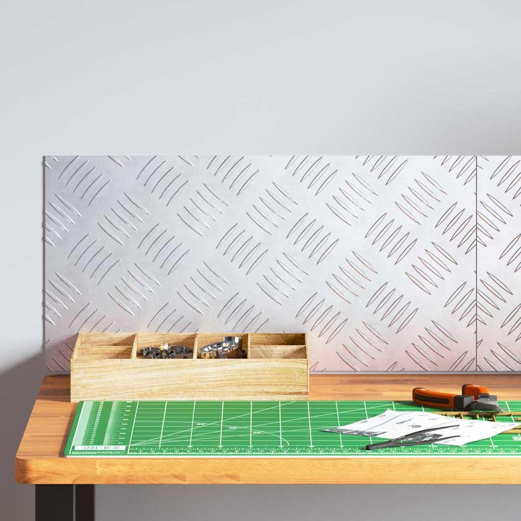 Escalera de aluminio 50 x 25 cm plateada en juego de 2 unidades antideslizantes para el hogar