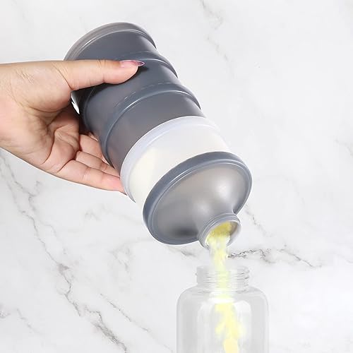 Miniatura 4 de Accmor Dispensador de fórmula de 2 piezas para llevar, contenedor de fórmula portátil apilable para llevar, sin BPA, para leche en polvo para bebés